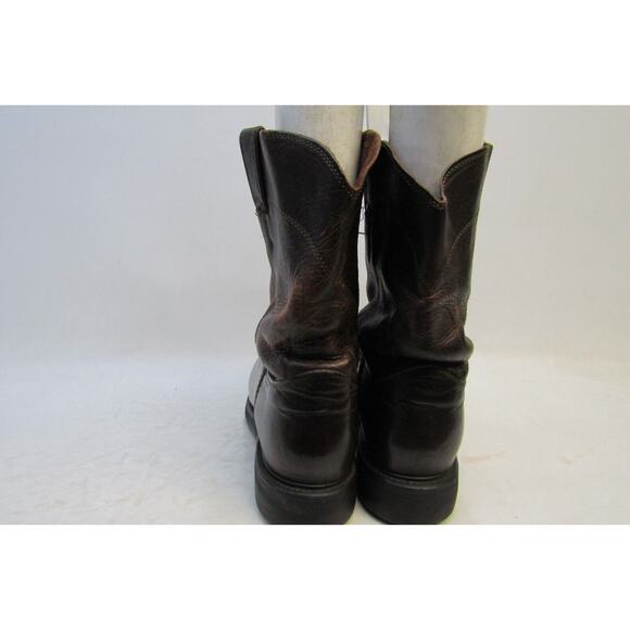 Justin Mens Size 13 D Brown Leather Work Steel Toe Cowboy Western Boots main image 4